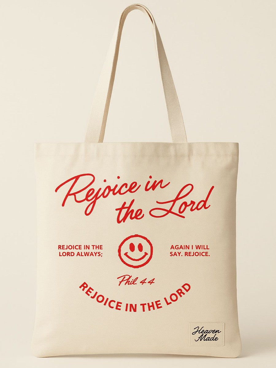 Rejoice in the Lord Tote Bag
